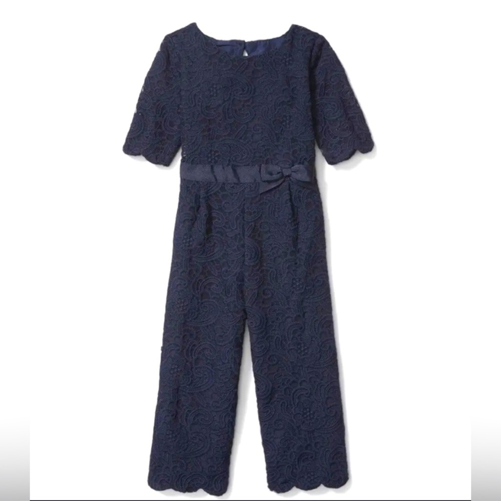 Janie And Jack Lace Navy Jumpsuit
